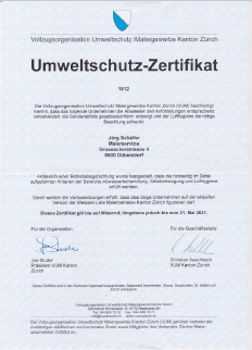 umweltschutz zertifikat 2018